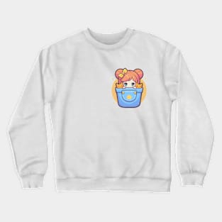 kawaii pocket Crewneck Sweatshirt